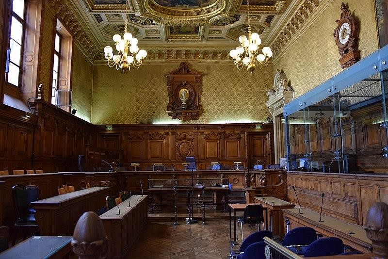 The Voltaire courtroom, the oldest Assize courtroom. We attended several trials in this courtroom.